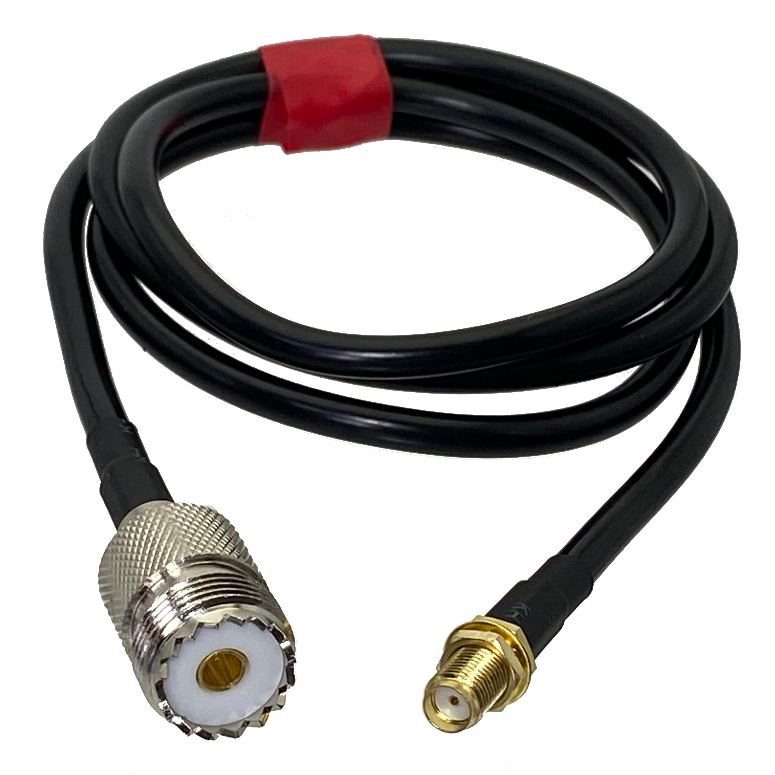 UHF SO239 female to SMA female bulkhead straight crimp RG58 cable RF jumper pigtail 4inch~10FT