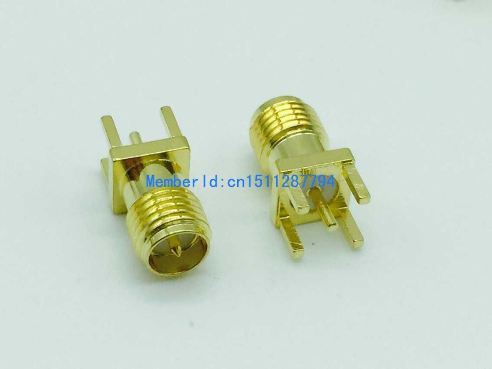 2015 New Arrival PCB mounting with solder post connector adapter RP-SMA through-hole socket (pins)