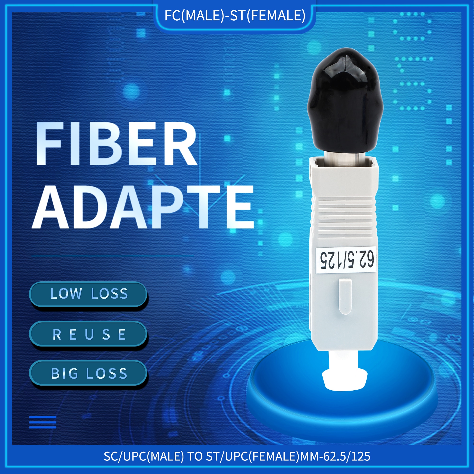 KELUSHI ST/UPC Female To SC/UPC Male Mutimode MM-62.5/125 Fiber Optical Hybrid Adapter ST-SC mlae to female For Fiber Cables