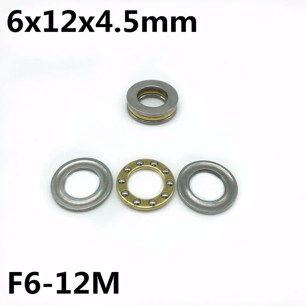 10Pcs F6-12M 6x12x4.5 mm Axial Ball Thrust Bearing plane thrust ball bearing High quality