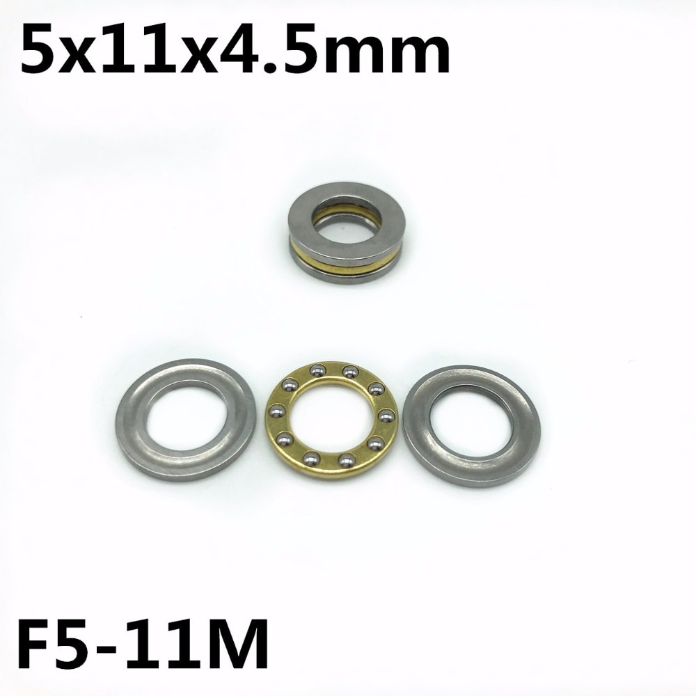 10Pcs F5-11M 5x11x4.5 mm Axial Ball Thrust Bearing plane thrust ball bearing High quality