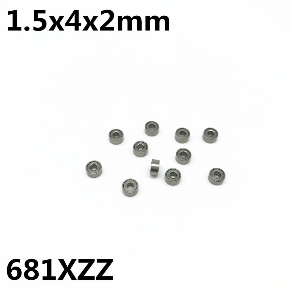 50Pcs 681XZZ L-415ZZ 1.5x4x2 mm Deep groove ball bearing Miniature bearing High quality Model aircraft 681 681X