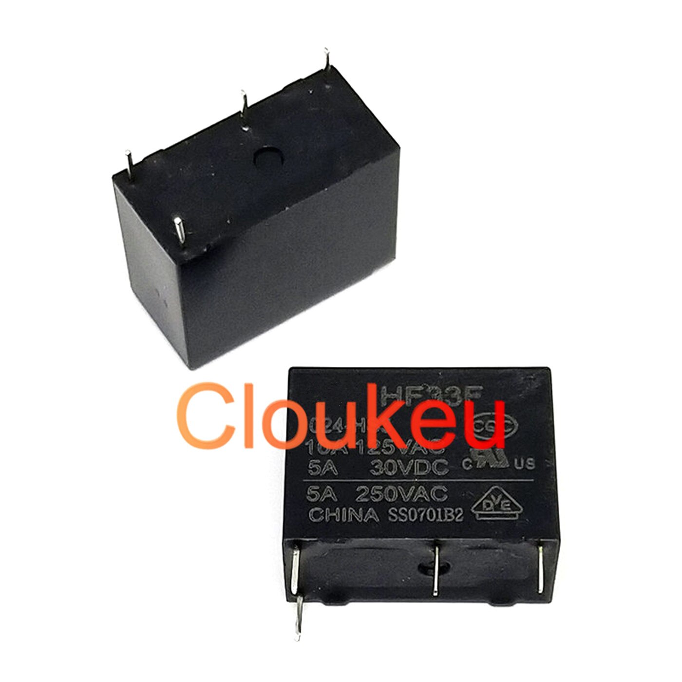 Relay HF33F- JZC-33F-005 012 024-HS3 -ZS3 -HSL3 -ZS -HSLT 5V12V24VDC 5A 4/5pin