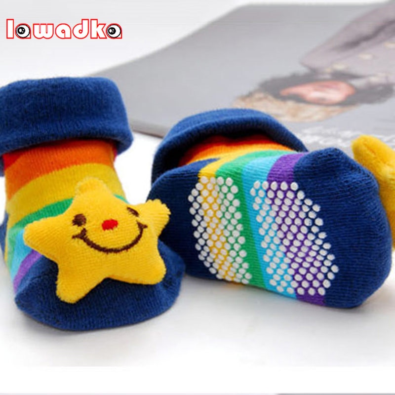 Newborn 0-18Month Cotton Lovely Animal Socks 18 Styles Cartoon Slipper Cute Anti Slip Cotton Toddler Socks Shoes
