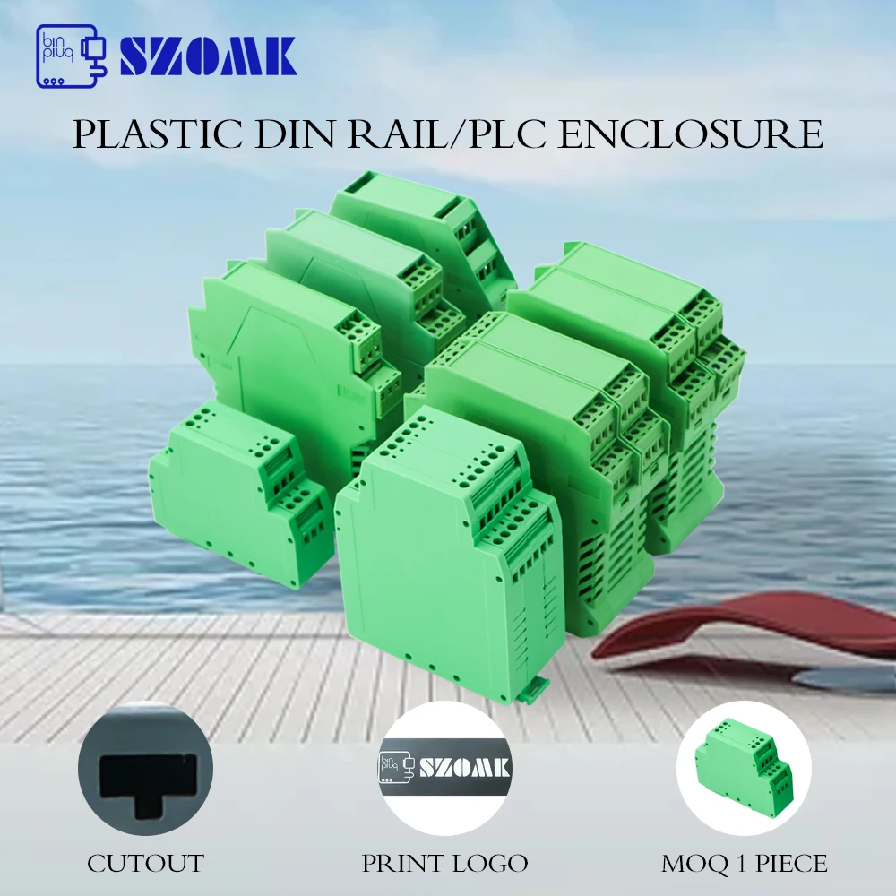 Electronic Din Rail Box Case Plastic Enclosures Abs Junction Housing PLC Enclosure