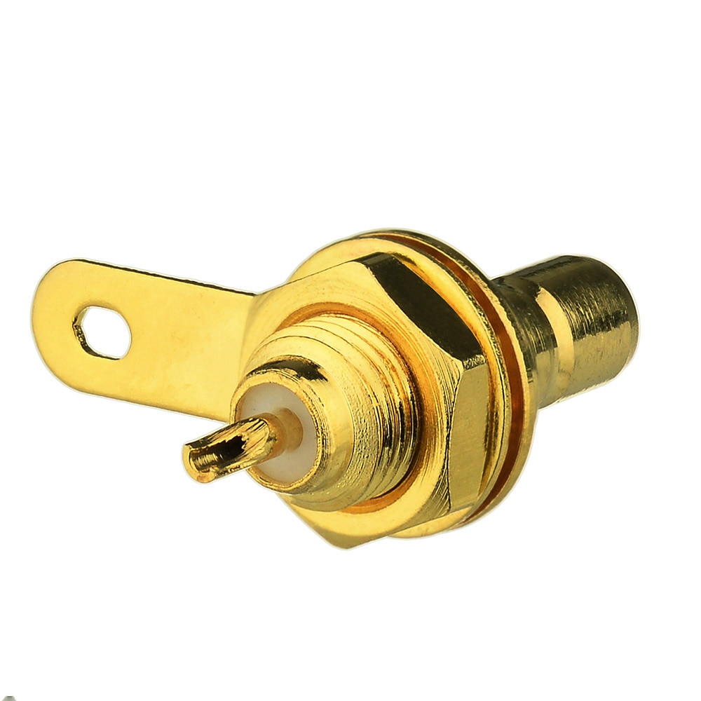 Superbat 10pcs DAB Satellite Radio Connector SMB Panel Mount Female with Nut and Solder Cup Crimp for Cable RG316 RG174 KMR100