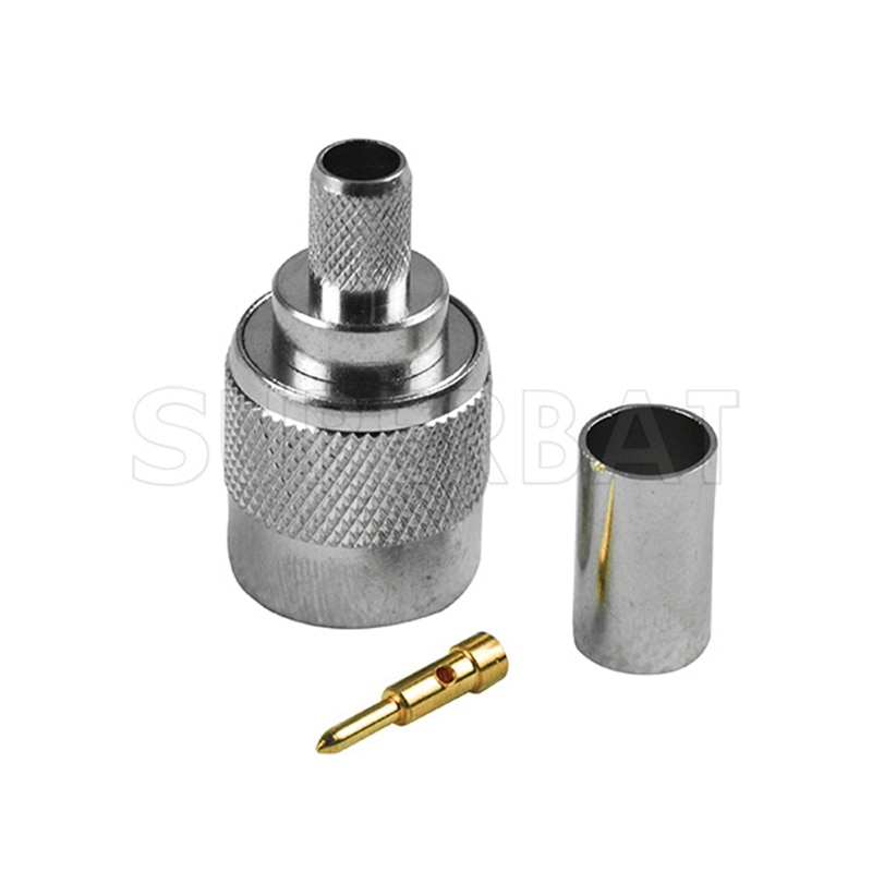 Superbat 10pcs TNC Clamp Male RF Coaxial Connector for Cable LMR240 RG59