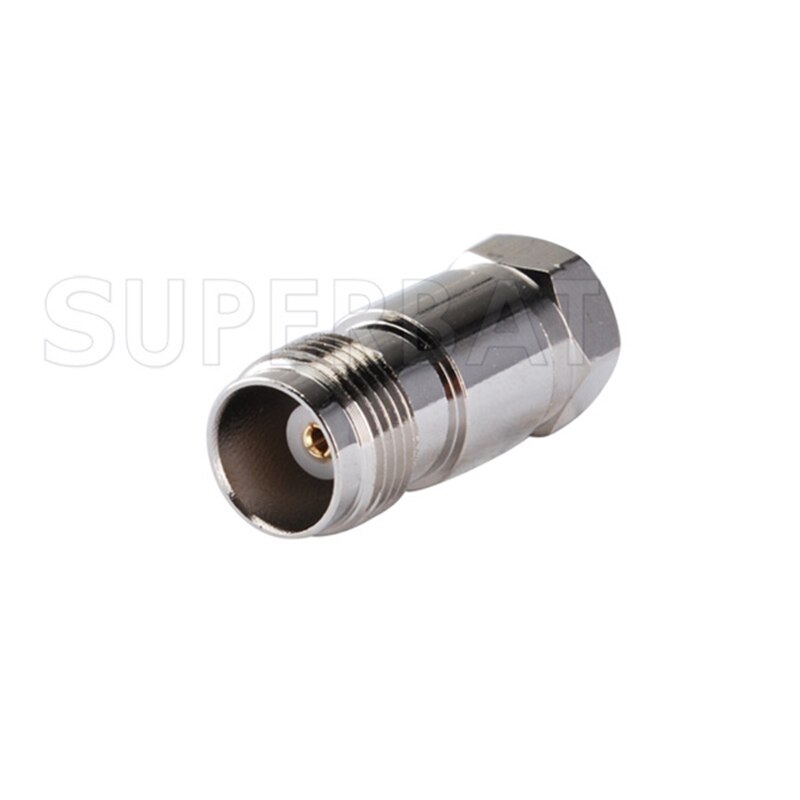 Superbat 5pcs TNC-F Adapter TNC Female to F Male Straight RF Coaxial Connector