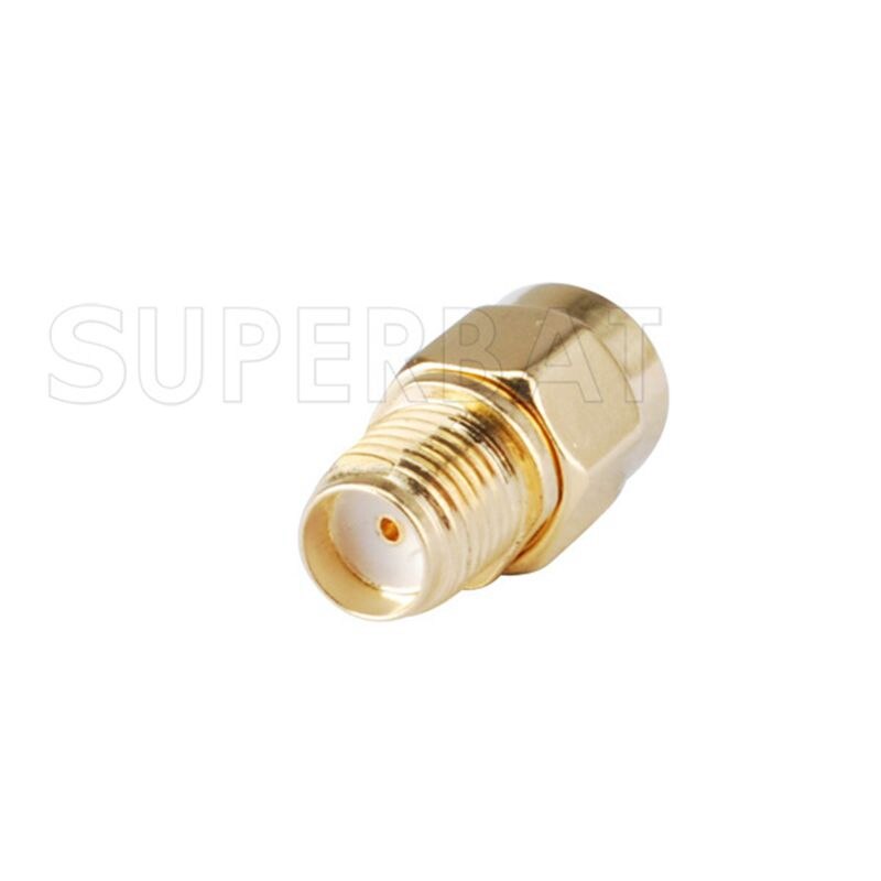 Superbat 5pcs SMA Adapter RP-SMA Male to SMA Female Straight RF Coaxial Connector