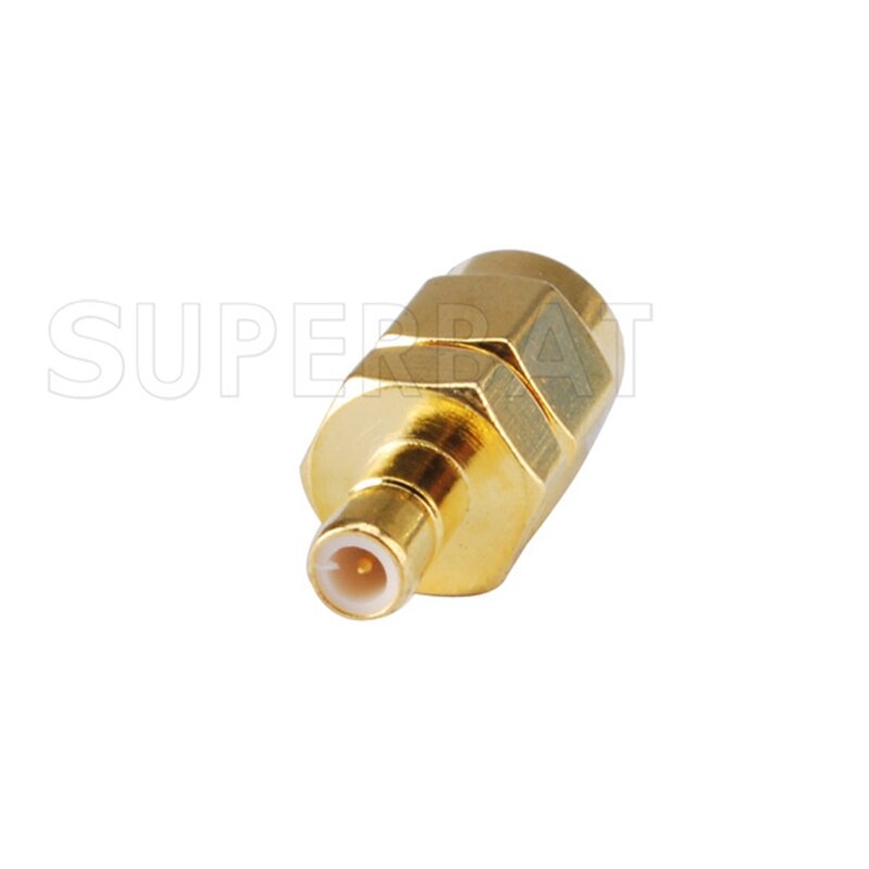 Superbat 5pcs SMA-SMB Adapter SMA Male to SMB Female Straight Gold-pleated