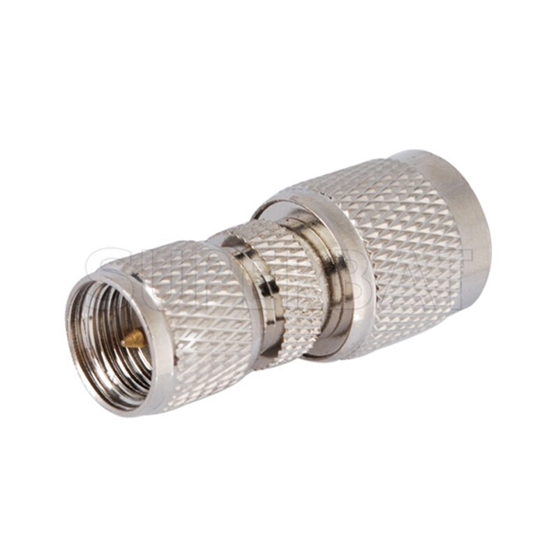 Superbat 5pcs Mini-UHF to TNC Adapter Mini-UHF Male to TNC Plug Straight RF Coaxial Connector