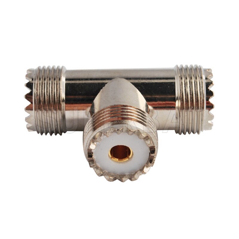 Superbat 5pcs UHF Adapter UHF Female to UHF Jack 2 Way Connector