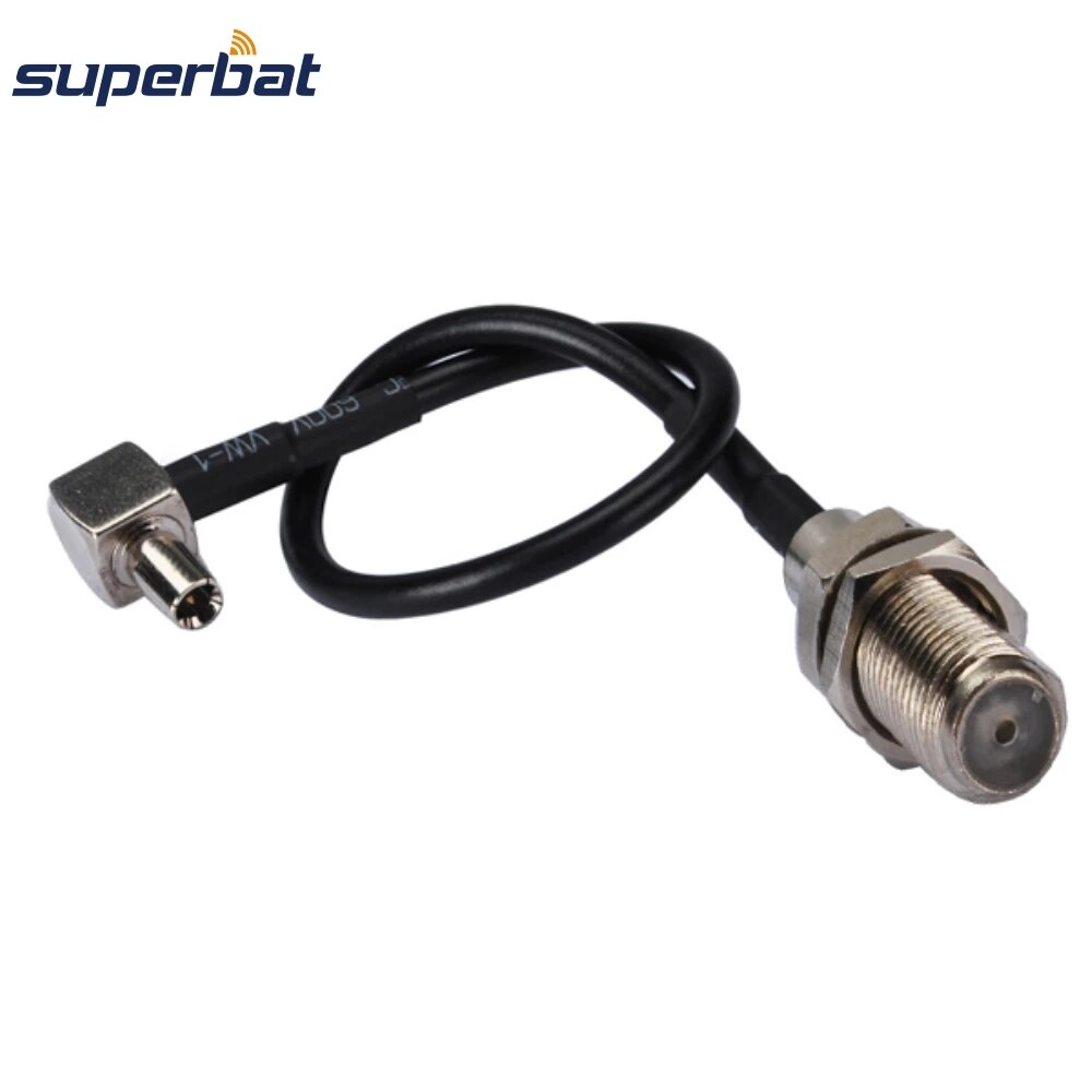 Superbat F Female to TS9 Pigtail RF Coaxial Cable for Novatel Wireless Merlin C777/Huawei E398 RG174 15cm