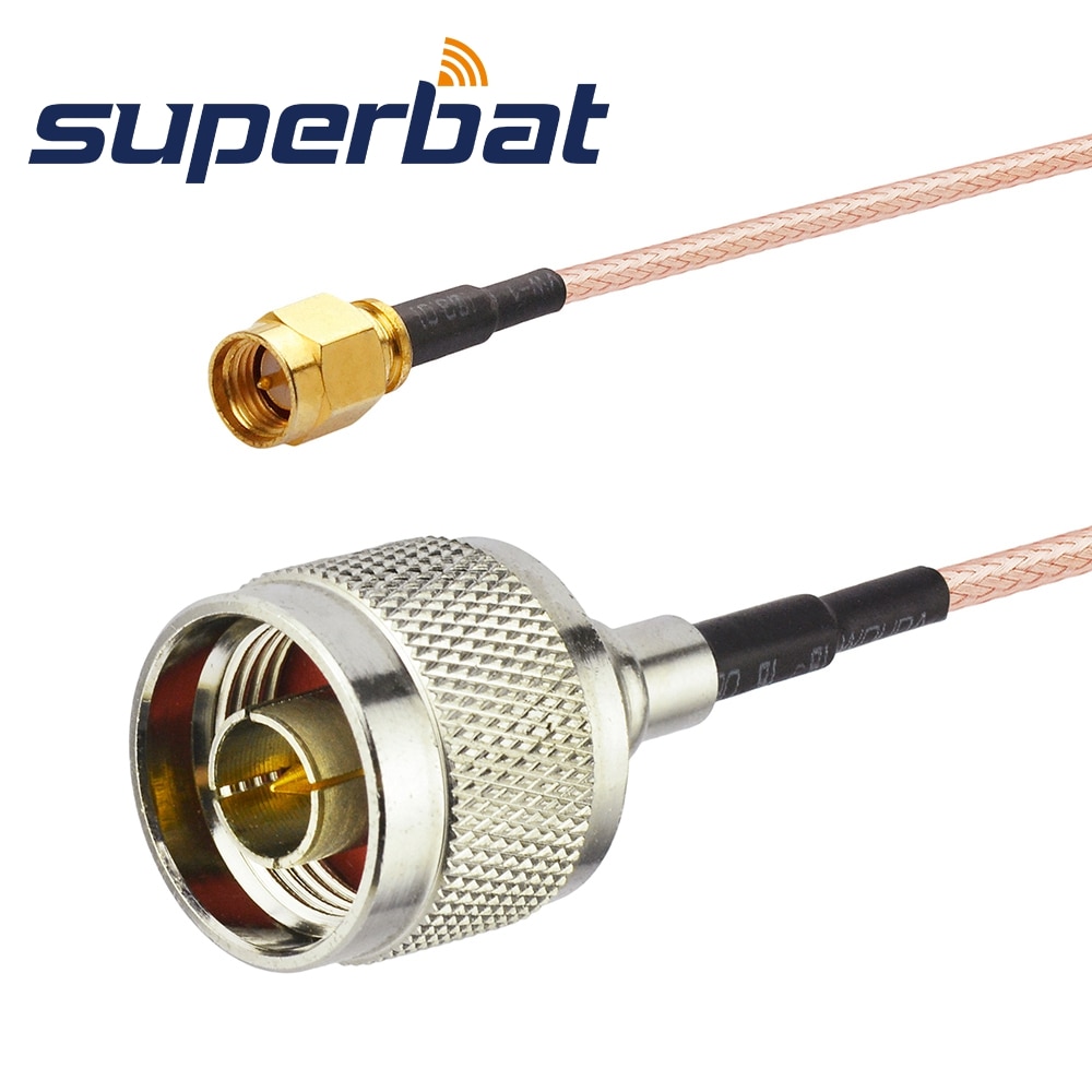 Superbat SMA Plug to N Male Straight Paitail Cable RG316 40cm RF Coaxial Cable