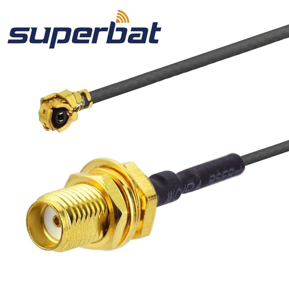 Superbat Pigtail Cable SMA Female to U.FL/IPX Pigtail Antenna Cable 1.13mm 30cm