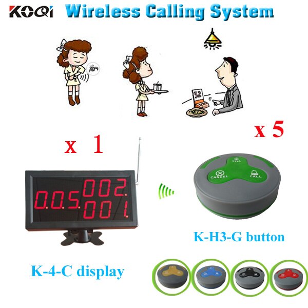 Restaurant number call device counter display receiver call bell transmitter call pager Wireless Paging System