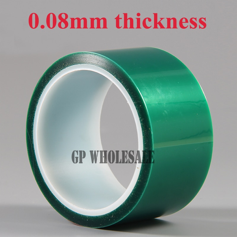 50mm*33M*(0.08mm Thick), Green PET Masking Tape High Temperature Withstand for PCB Coating Shielding