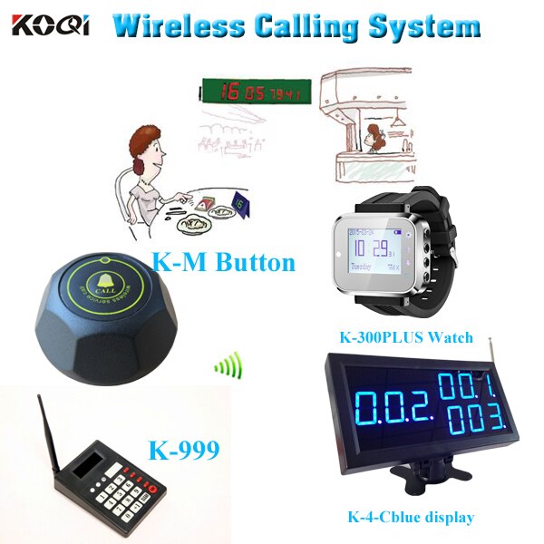 Queue Buzzer Systems Wireless Pager System Remote Call Bell Service