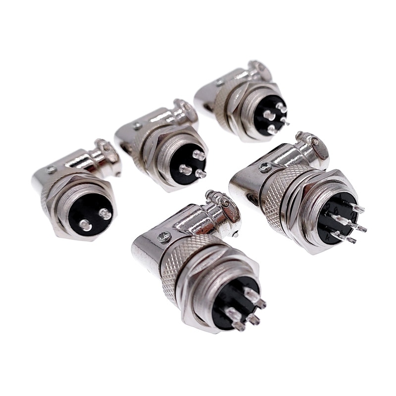 Aviation connector Diam16mm GX16W push-pull Bent connector 2pin3pin4pin5pin6pin7pin8pin9pin10pin 7A125v GX16 Male-Female plug