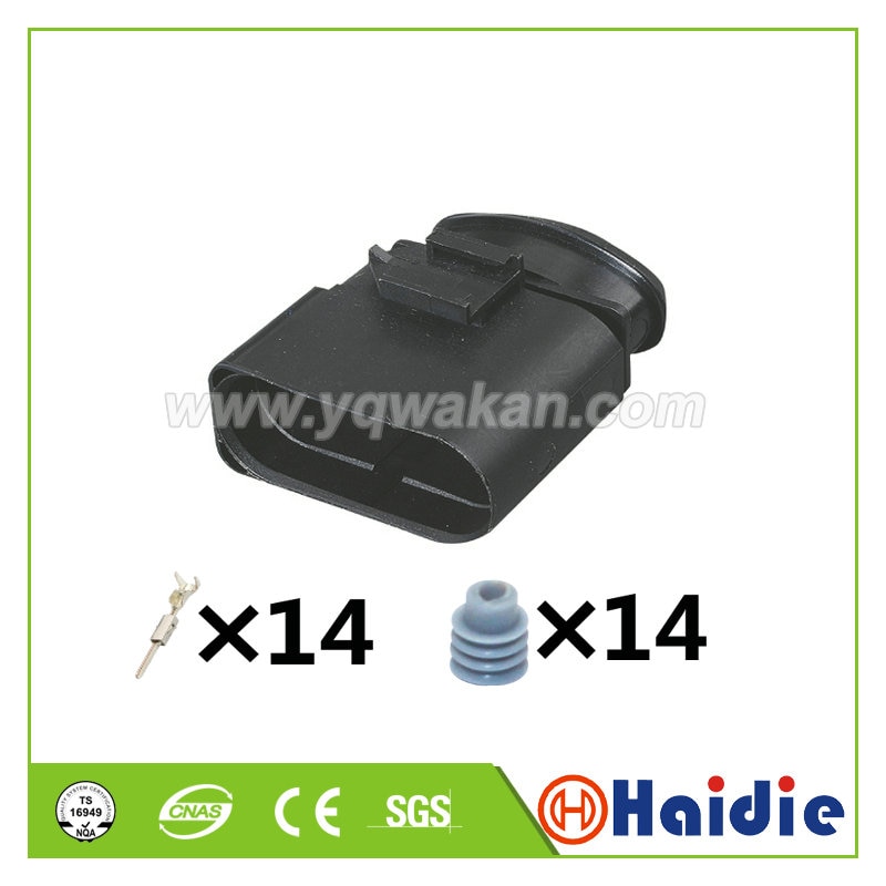 1set 14pin 1.5 xenon headlights lamp-socket plug electric waterprof connector 6X0973817 6X0 973 817
