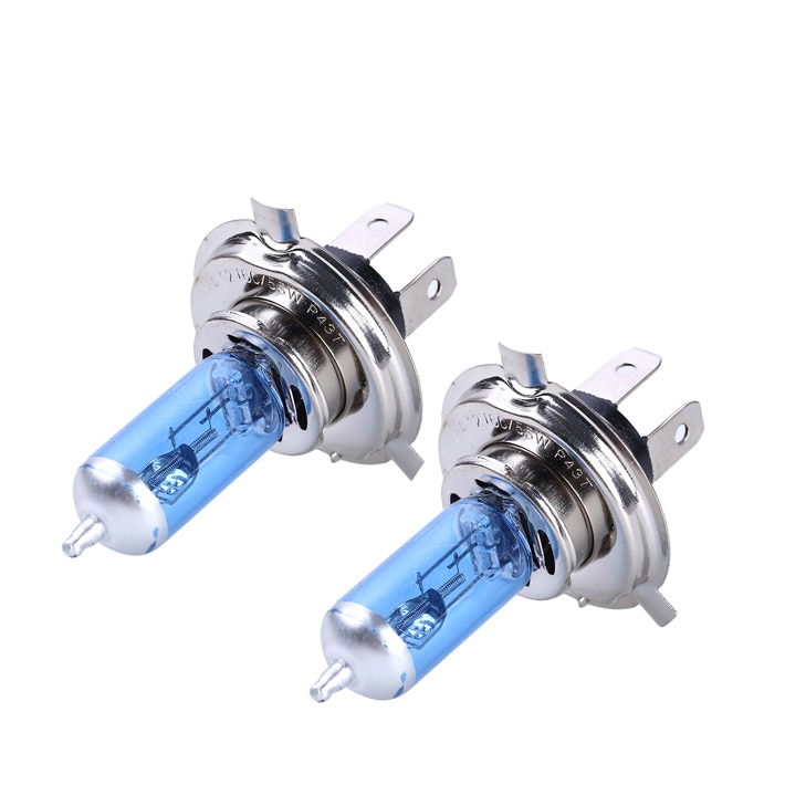 2x Car Halogen Xenon Light Bulb Low Beam H4 12V 60/55W P43T Super White 6000K Parking Headlight Lamp Car Styling