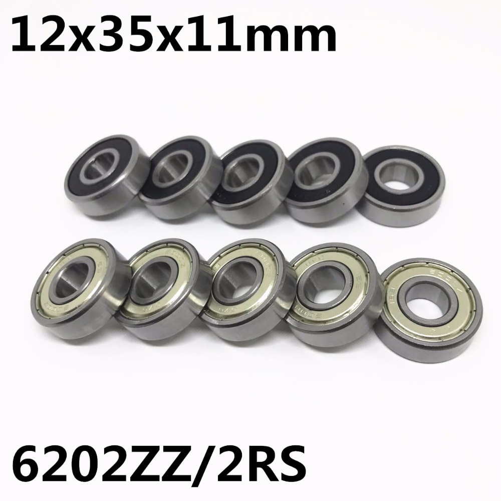 10pcs 6202ZZ 6202-2RS ball bearing 15x35x11 mm deep groove ball bearing High quality 6202Z 6202RS