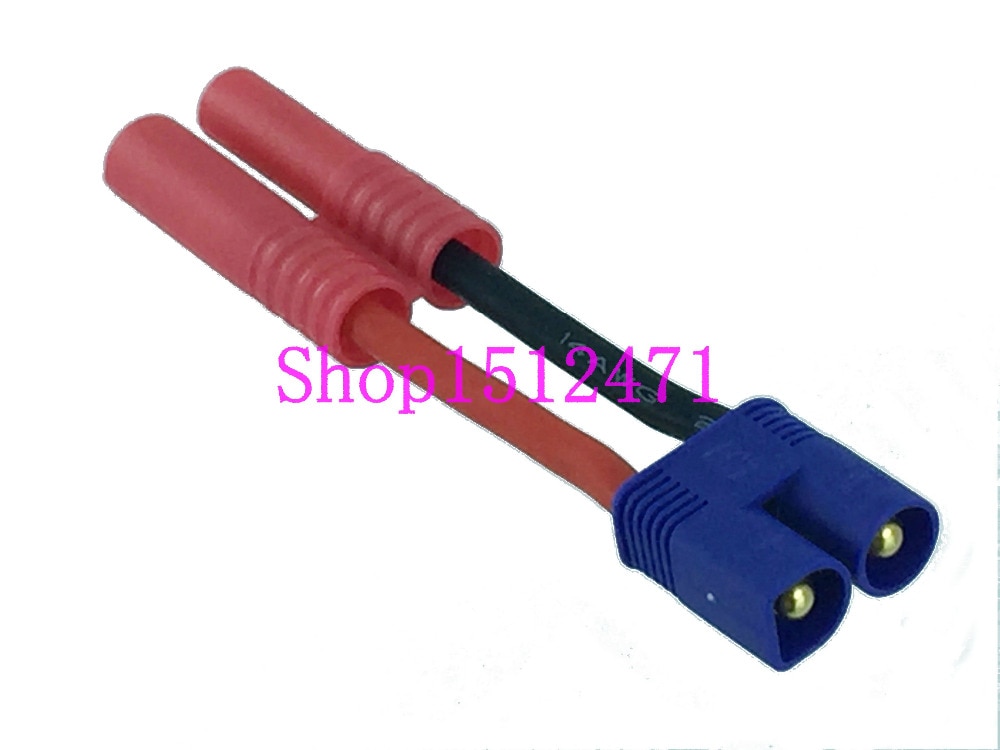 1pce EC3 Male Plug to HXT 4mm female Connector Adapter 14awg fr RC HXT