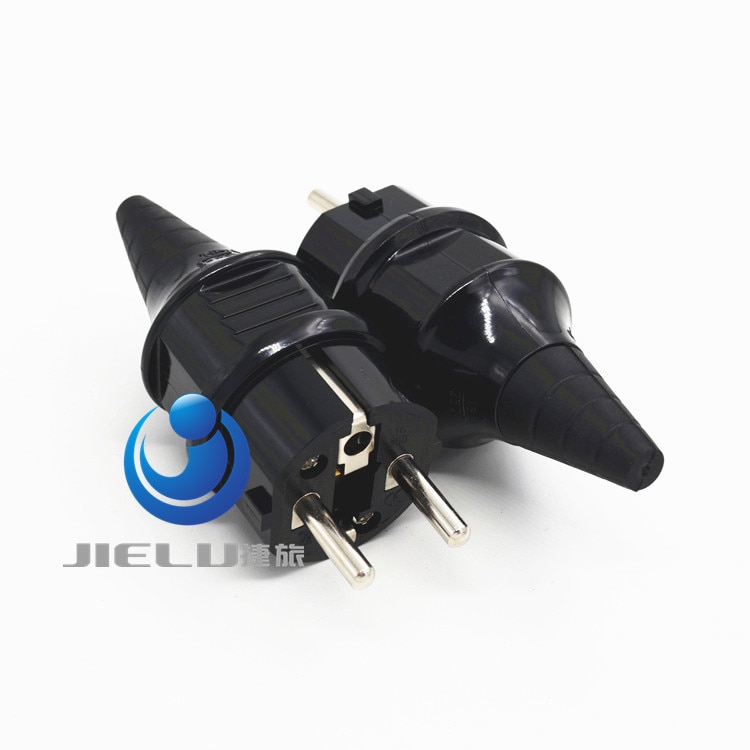 European 4.8mm Pin Rewireable AC Power Plug Max. 250V 16A