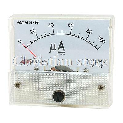 Class 2.5 DC 0-100uA Current Test Amperemeter Panel Meter Gauge 85C1