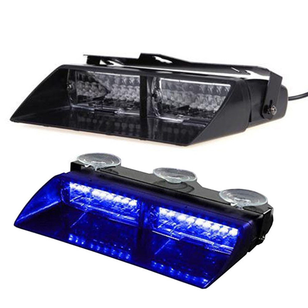 16 LED Car Police Flash Strobe Light Flash Light Dash Emergency 18 Flashing Lamp Blue Warning Light Blue color