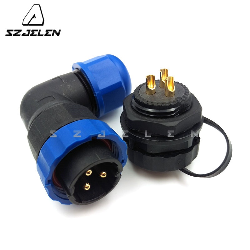 SD20TP-ZM , LED Wire connector 25A, 3pin waterproof connector ,IP67, LED power cable connector, pancl cutout 20mm