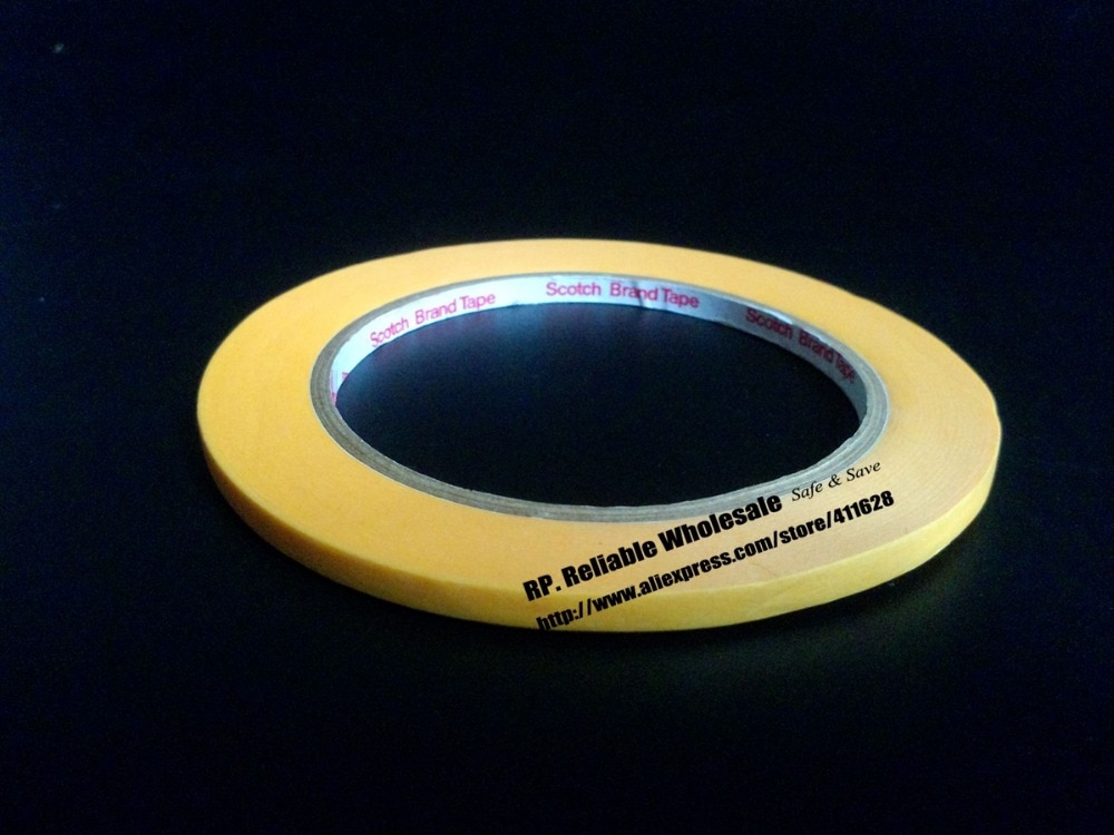 (15mm*50M) New 3M 3M244 Yellow Masking Tape for PCB Auto High Temperature Painting Coating Shielding Protecting