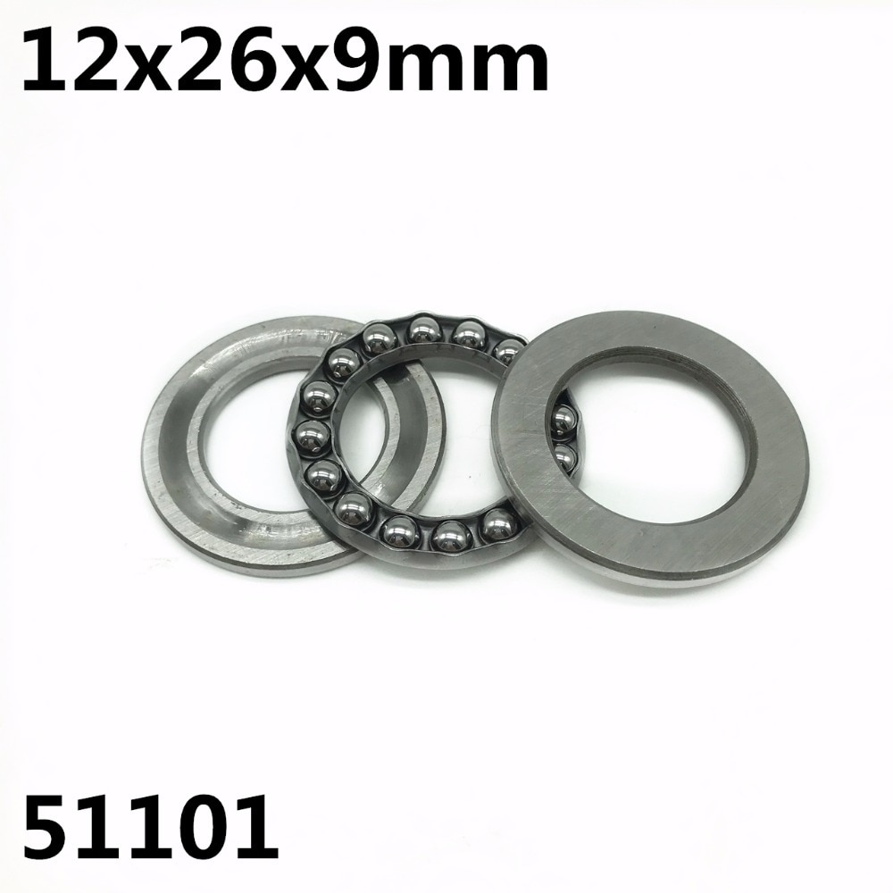 10Pcs 51101 12x26x9 mm Axial Thrust Ball Bearings 8101 High quality