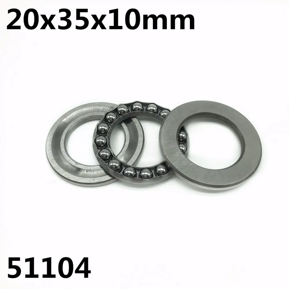 2Pcs 51104 20x35x10mm Axial Thrust Ball Bearings 8104 High quality