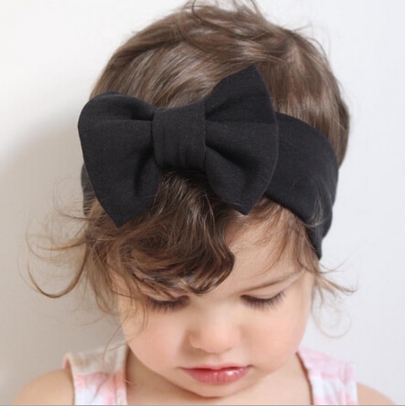 ON SALE Infant Bowknot Headband Knitted Cotton Children Girls elastic hair bands Turban for girl Headbands Summer bandeau bebe