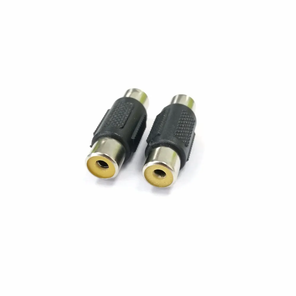 10PCS New RCA Female to Female Jack Lotus Adapter AV Audio Vedio Coupler Joiner Barrel straight