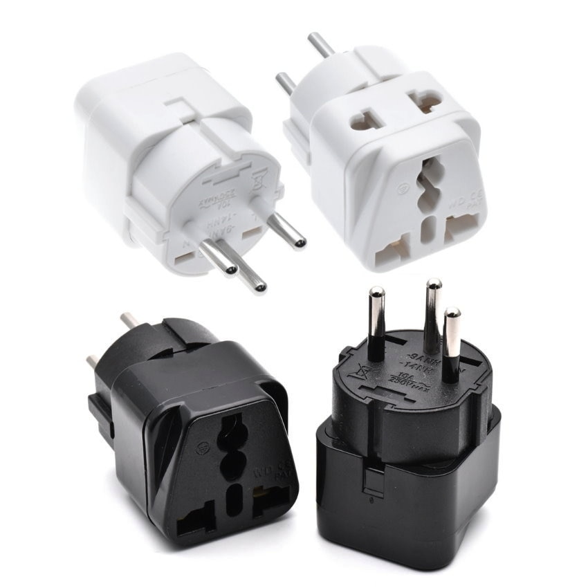 (1 Piece) Israel Israeli Plug Adapter Converter Universal Outlet Accept UK US EU Schuko AU..All Countries AC100~250V 10A