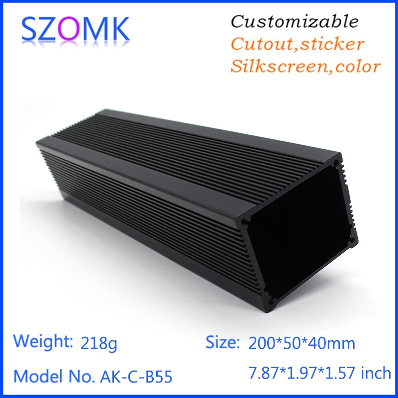 10Pcs 40*50*200mm aluminum profile enclosure cabinet szomk electronics aluminum case pcb enclosure equipment boxes