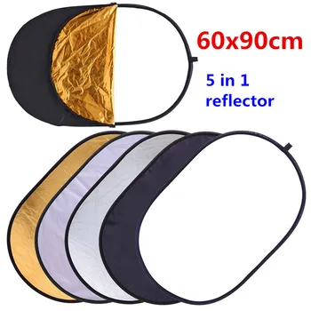 CY 60x90cm 24''x35'' 5 in 1 Multi Disc Photography Studio Photo Oval Collapsible Light Reflector handhold po