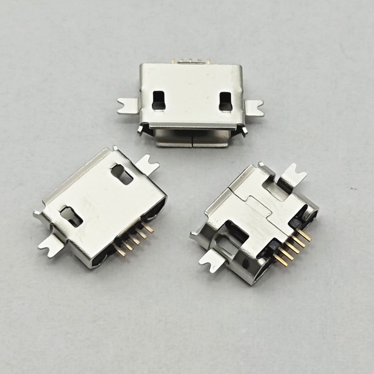 20pcs Micro connector heavy plate 1.0 SMD 2 feet Mini usb connector 5P female Tablet charging seat Mobile phone charging socket