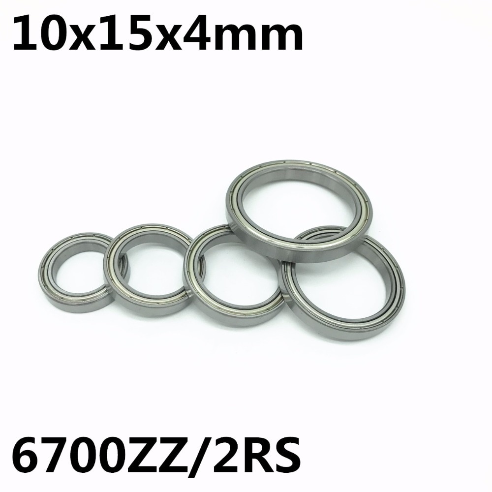 50pcs 6700ZZ 6700-2RS ultra-thin deep groove ball bearings 10x15x4 mm High quality 61700ZZ 6700 6700Z 6700RS