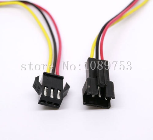 50Pairs 20cm Long JST SM 3Pins Plug Male to Female Wire Connector