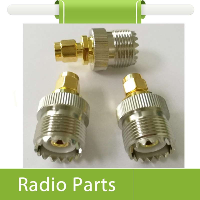 2X SMA Male To SO239 UHF Female Straight Adaptor