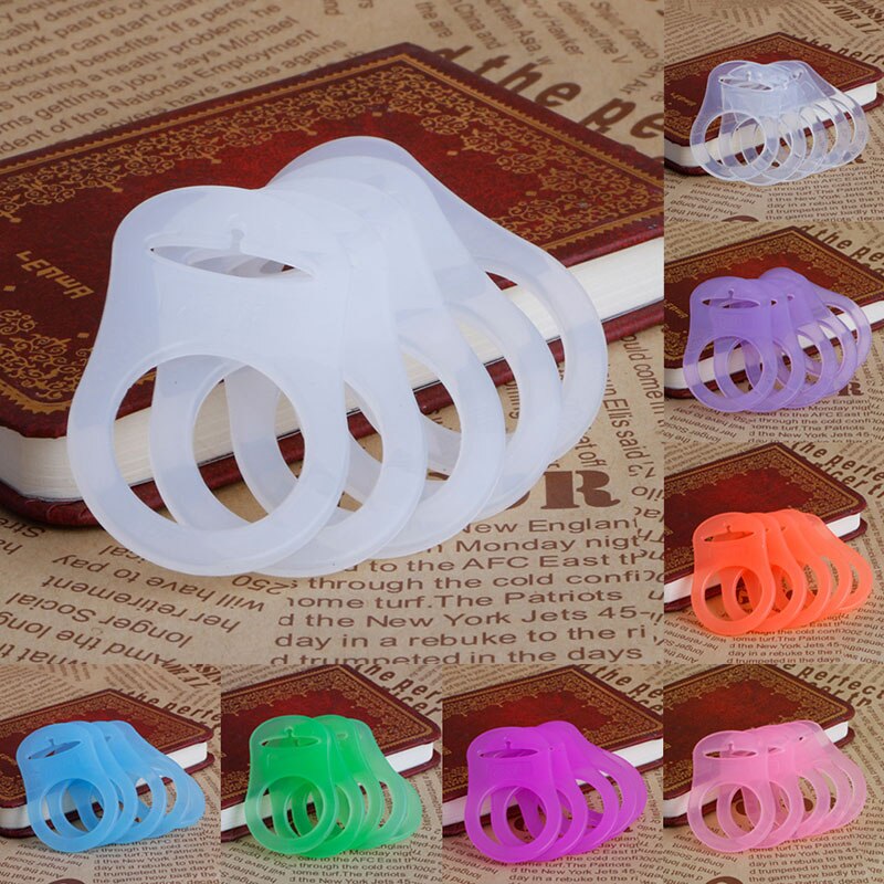 5Pcs Multi Colors Silicone Baby Dummy Pacifier Holder Clip Adapter for MAM Rings Chupeta Pacifier Clips