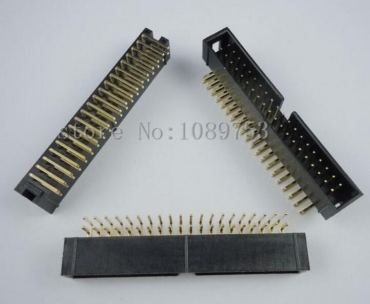 10pcs 2.54mm 2x20 40 Pin Right Angle Male Shrouded PCB Box header IDC Connector
