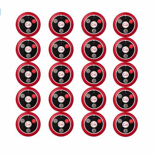 20pcs 433MHz Restaurant Pager Wireless Calling System Button Call Pager Four-key Restaurant Equipment Catering