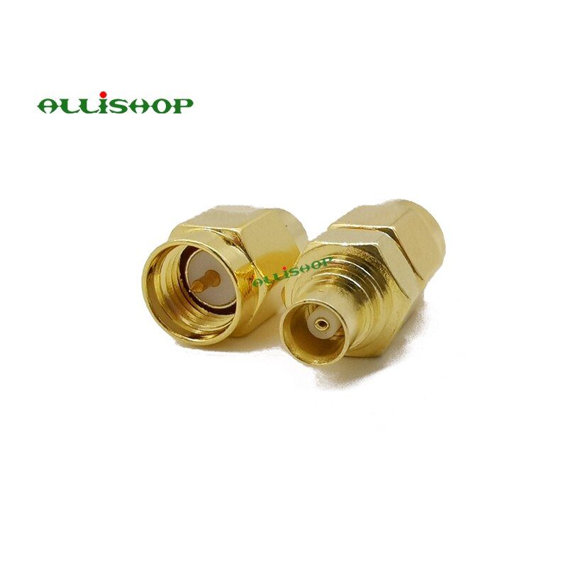 ALLiSHOP MCX Female Jack to SMA Male Plug RF Coaxial Adapter Connector Gold Plating Straight 50 Ohm