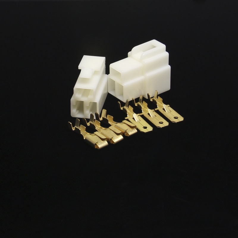 10sets 6.3mm 3Way Electrical automotive wire Connector Kits Male Female socket plug terminal for Motorcycle Car