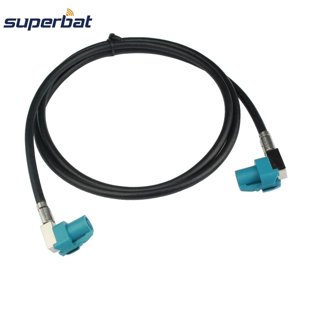 Superbat Fakra HSD Cable Assembly Z Coding Right Angle Connector Female to Z Coding Right Angle Jack Dacar 535 4pole 120cm