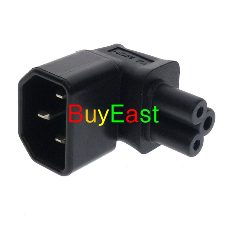 Power source IEC320 C14 to C5 head adapter conversion plug convert left bend C5 to C14 power supply